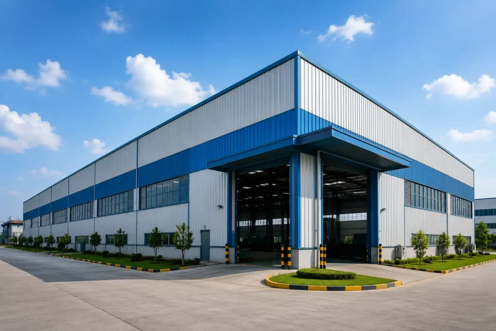 Industrial shed manufacturer in Delhi NCR with modern PEB construction
