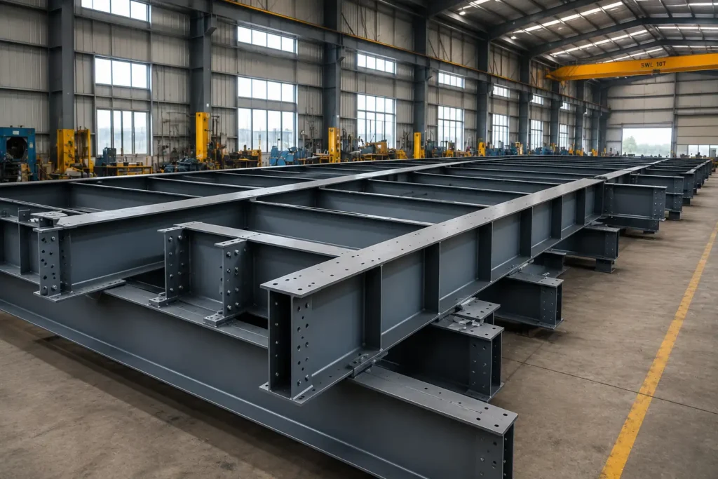 Structural steel fabrication for industrial buildings in India