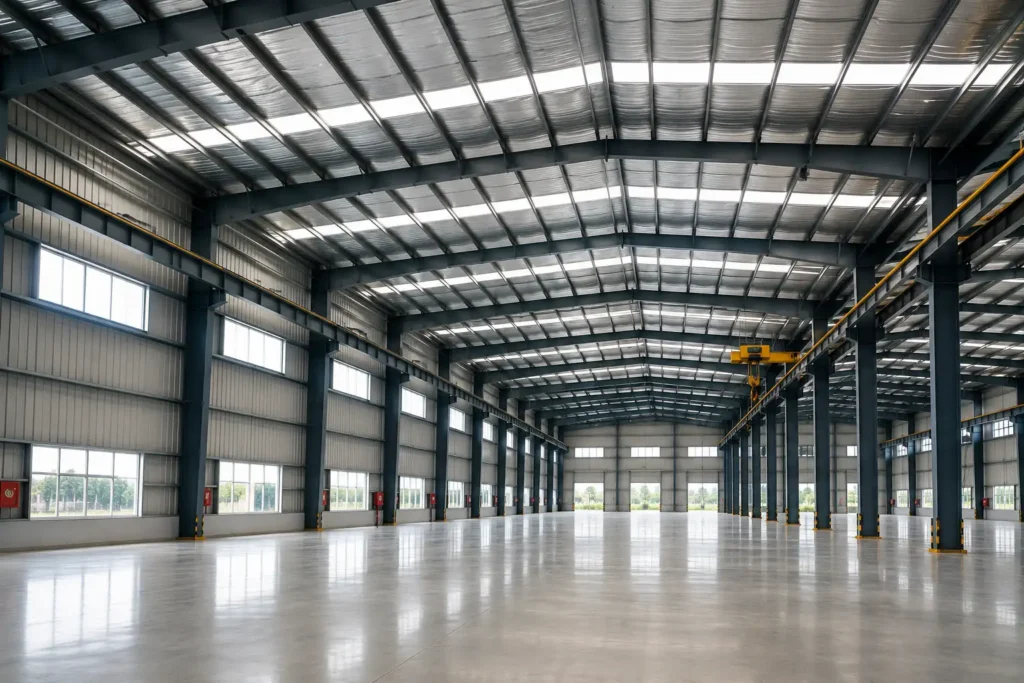 Turnkey PEB construction services for factories and warehouses